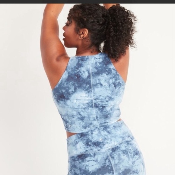 NWT! Tie Dye Light Support PowerChill Longline Sports Bra Tank - Size Medium 🤎 - Picture 2 of 7